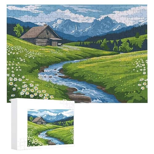 Puzzle 1000 Teile Erwachsene Landschaft 75 x 50 cm, 3D Visuelle Wooden Puzzle, DIY Craft Bastelpuzzles für Heimdekoration, Geschenkbox, Familie herausforderndes Puzzles F-587 von WEISHIWE