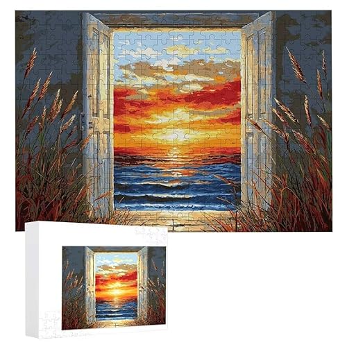 Puzzle 1000 Teile Erwachsene Seelandschaft 75 x 50 cm, 3D Visuelle Wooden Puzzle, DIY Craft Bastelpuzzles für Heimdekoration, Geschenkbox, Familie herausforderndes Puzzles F-227 von WEISHIWE