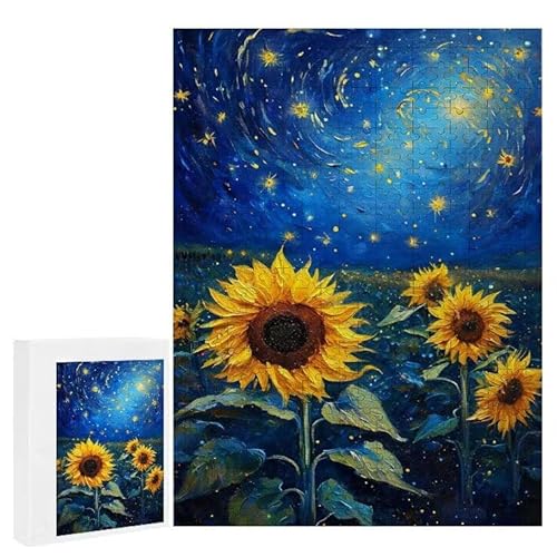 Puzzle 1000 Teile Erwachsene Sternenhimmel Sonnenblume 75 x 50 cm, 3D Visuelle Wooden Puzzle, DIY Craft Bastelpuzzles für Heimdekoration, Geschenkbox, Familie herausforderndes Puzzles F-703 Puzzle 1000 Teile Erwachsene Sternenhimmel Sonnenblume 75 x 50 cm, 3D Visuelle Wooden Puzzle, DIY Craft Bastelpuzzles für Heimdekoration, Geschenkbox, Familie herausforderndes Puzzles F-703 von WEISHIWE