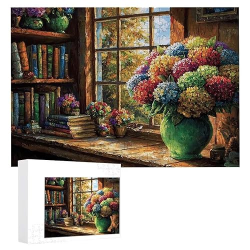 Puzzle 1000 Teile Erwachsene Studienblume 75 x 50 cm, 3D Visuelle Wooden Puzzle, DIY Craft Bastelpuzzles für Heimdekoration, Geschenkbox, Familie herausforderndes Puzzles F-635 von WEISHIWE
