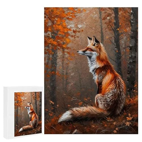 Puzzle 1000 Teile Erwachsene Waldfuchs 75 x 50 cm, 3D Visuelle Wooden Puzzle, DIY Craft Bastelpuzzles für Heimdekoration, Geschenkbox, Familie herausforderndes Puzzles F-565 von WEISHIWE