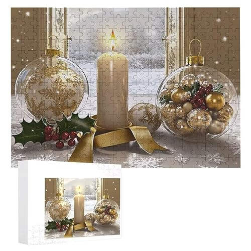 Puzzle 1000 Teile Erwachsene Weihnachten 75 x 50 cm, 3D Visuelle Wooden Puzzle, DIY Craft Bastelpuzzles für Heimdekoration, Geschenkbox, Familie herausforderndes Puzzles F-603 von WEISHIWE