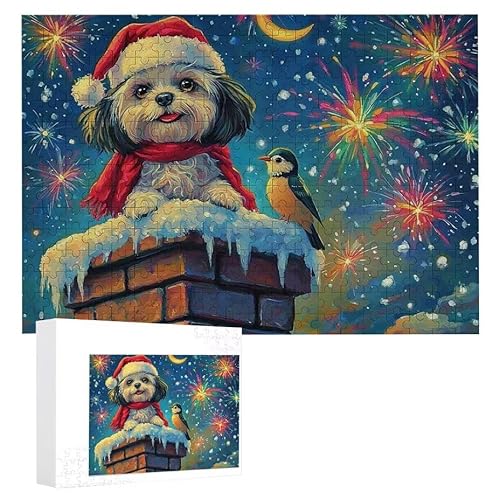 Puzzle 1000 Teile Erwachsene Weihnachtshund 75 x 50 cm, 3D Visuelle Wooden Puzzle, DIY Craft Bastelpuzzles für Heimdekoration, Geschenkbox, Familie herausforderndes Puzzles F-597 Puzzle 1000 Teile Erwachsene Weihnachtshund 75 x 50 cm, 3D Visuelle Wooden Puzzle, DIY Craft Bastelpuzzles für Heimdekoration, Geschenkbox, Familie herausforderndes Puzzles F-597 von WEISHIWE