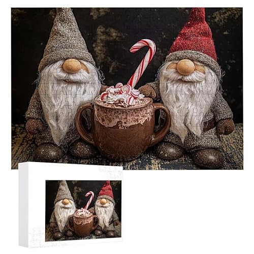 Puzzle 1000 Teile Erwachsene Zwerg 75 x 50 cm, 3D Visuelle Wooden Puzzle, DIY Craft Bastelpuzzles für Heimdekoration, Geschenkbox, Familie herausforderndes Puzzles F-787 von WEISHIWE