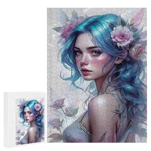 Puzzle 1200 Teile Erwachsene Frau 75 x 50 cm, 3D Visuelle Wooden Puzzle, DIY Craft Bastelpuzzles für Heimdekoration, Geschenkbox, Familie herausforderndes Puzzles F-532 von WEISHIWE
