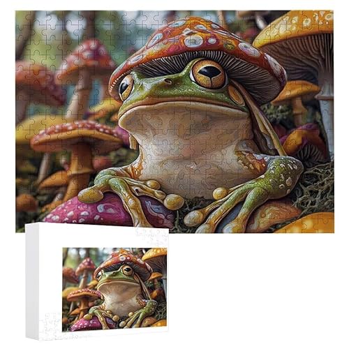 Puzzle 1200 Teile Erwachsene Froschtiere 75 x 50 cm, 3D Visuelle Wooden Puzzle, DIY Craft Bastelpuzzles für Heimdekoration, Geschenkbox, Familie herausforderndes Puzzles F-552 von WEISHIWE