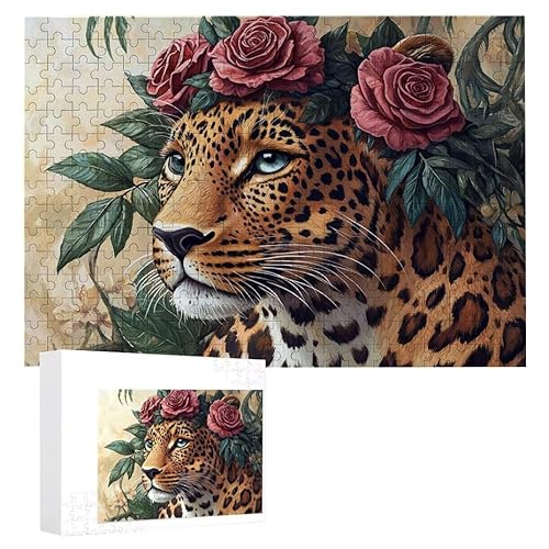 Puzzle 1200 Teile Erwachsene Rose 75 x 50 cm, 3D Visuelle Wooden Puzzle, DIY Craft Bastelpuzzles für Heimdekoration, Geschenkbox, Familie herausforderndes Puzzles F-474 von WEISHIWE