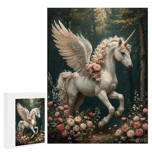 Puzzle 1200 Teile Erwachsene Waldeinhorn 75 x 50 cm, 3D Visuelle Wooden Puzzle, DIY Craft Bastelpuzzles für Heimdekoration, Geschenkbox, Familie herausforderndes Puzzles F-564 von WEISHIWE