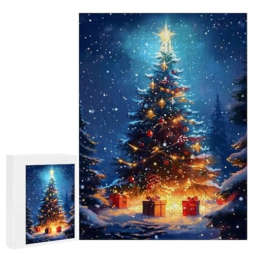 Puzzle 1200 Teile Erwachsene Weihnachtsbaum 75 x 50 cm, 3D Visuelle Wooden Puzzle, DIY Craft Bastelpuzzles für Heimdekoration, Geschenkbox, Familie herausforderndes Puzzles F-616 von WEISHIWE