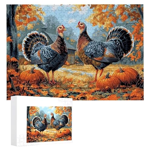 Puzzle 1500 Teile Erwachsene Bauernhuhn 87 x 57 cm, 3D Visuelle Wooden Puzzle, DIY Craft Bastelpuzzles für Heimdekoration, Geschenkbox, Familie herausforderndes Puzzles F-523 von WEISHIWE
