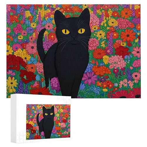 Puzzle 1500 Teile Erwachsene Schwarze Katze Blume 87 x 57 cm, 3D Visuelle Wooden Puzzle, DIY Craft Bastelpuzzles für Heimdekoration, Geschenkbox, Familie herausforderndes Puzzles F-261 Puzzle 1500 Teile Erwachsene Schwarze Katze Blume 87 x 57 cm, 3D Visuelle Wooden Puzzle, DIY Craft Bastelpuzzles für Heimdekoration, Geschenkbox, Familie herausforderndes Puzzles F-261 von WEISHIWE