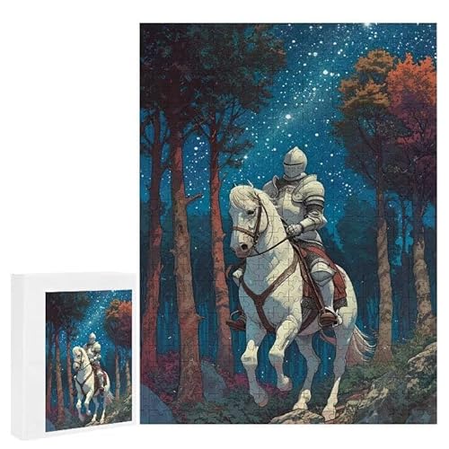 Puzzle 1500 Teile Erwachsene Waldritter 87 x 57 cm, 3D Visuelle Wooden Puzzle, DIY Craft Bastelpuzzles für Heimdekoration, Geschenkbox, Familie herausforderndes Puzzles F-567 von WEISHIWE