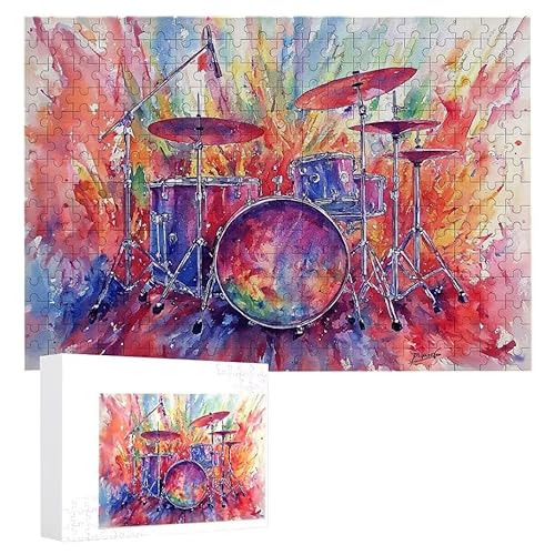Puzzle 200 Teile Erwachsene Schlagzeug 35 x 25 cm, 3D Visuelle Wooden Puzzle, DIY Craft Bastelpuzzles für Heimdekoration, Geschenkbox, Familie herausforderndes Puzzles F-366 Puzzle 200 Teile Erwachsene Schlagzeug 35 x 25 cm, 3D Visuelle Wooden Puzzle, DIY Craft Bastelpuzzles für Heimdekoration, Geschenkbox, Familie herausforderndes Puzzles F-366 von WEISHIWE
