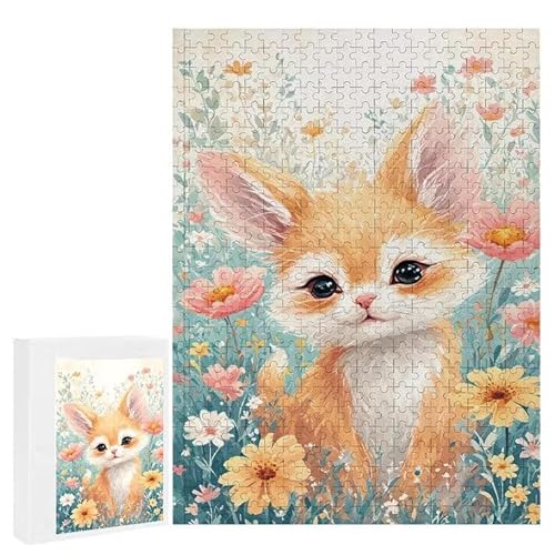 Puzzle 200 Teile Erwachsene Süße Tiere 35 x 25 cm, 3D Visuelle Wooden Puzzle, DIY Craft Bastelpuzzles für Heimdekoration, Geschenkbox, Familie herausforderndes Puzzles F-386 von WEISHIWE