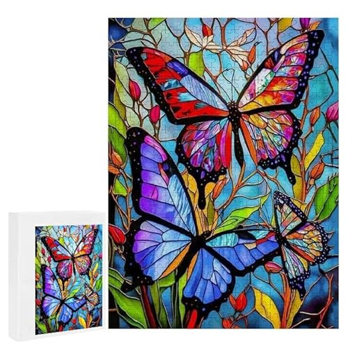 Puzzle 2000 Teile Erwachsene Bunter Schmetterling 100 x 70 cm, 3D Visuelle Wooden Puzzle, DIY Craft Bastelpuzzles für Heimdekoration, Geschenkbox, Familie herausforderndes Puzzles F-42 von WEISHIWE