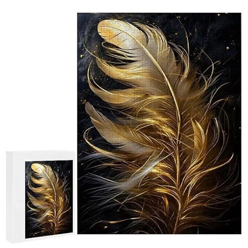 Puzzle 2000 Teile Erwachsene Feder 100 x 70 cm, 3D Visuelle Wooden Puzzle, DIY Craft Bastelpuzzles für Heimdekoration, Geschenkbox, Familie herausforderndes Puzzles F-758 von WEISHIWE