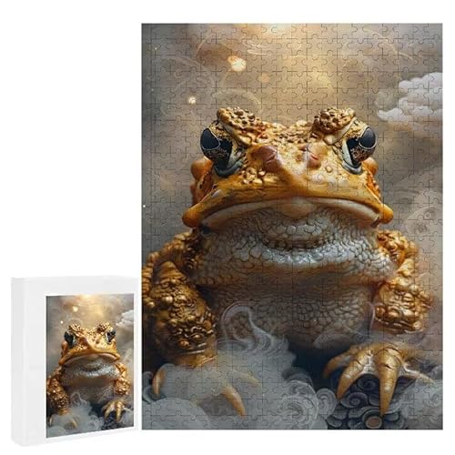 Puzzle 2000 Teile Erwachsene Frosch 100 x 70 cm, 3D Visuelle Wooden Puzzle, DIY Craft Bastelpuzzles für Heimdekoration, Geschenkbox, Familie herausforderndes Puzzles F-548 von WEISHIWE