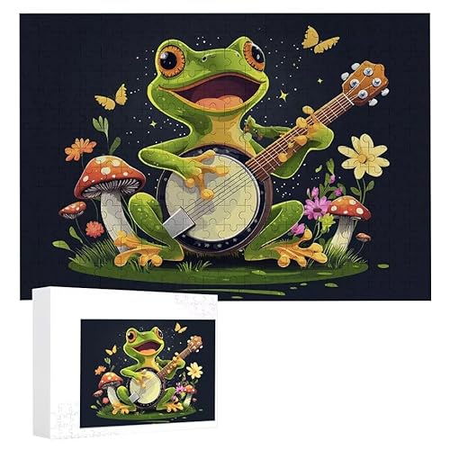 Puzzle 2000 Teile Erwachsene Frosch 100 x 70 cm, 3D Visuelle Wooden Puzzle, DIY Craft Bastelpuzzles für Heimdekoration, Geschenkbox, Familie herausforderndes Puzzles F-550 von WEISHIWE