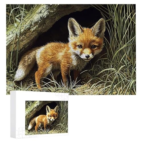Puzzle 2000 Teile Erwachsene Fuchs 100 x 70 cm, 3D Visuelle Wooden Puzzle, DIY Craft Bastelpuzzles für Heimdekoration, Geschenkbox, Familie herausforderndes Puzzles F-272 von WEISHIWE