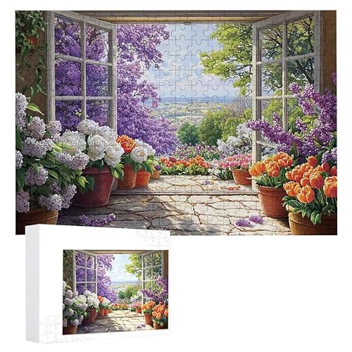 Puzzle 2000 Teile Erwachsene Gartenlandschaft 100 x 70 cm, 3D Visuelle Wooden Puzzle, DIY Craft Bastelpuzzles für Heimdekoration, Geschenkbox, Familie herausforderndes Puzzles F-348 von WEISHIWE