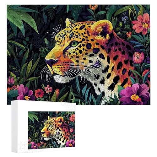 Puzzle 2000 Teile Erwachsene Gepard 100 x 70 cm, 3D Visuelle Wooden Puzzle, DIY Craft Bastelpuzzles für Heimdekoration, Geschenkbox, Familie herausforderndes Puzzles F-452 von WEISHIWE