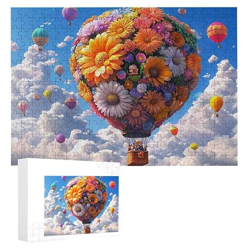 Puzzle 2000 Teile Erwachsene Heißluftballon 100 x 70 cm, 3D Visuelle Wooden Puzzle, DIY Craft Bastelpuzzles für Heimdekoration, Geschenkbox, Familie herausforderndes Puzzles F-560 von WEISHIWE
