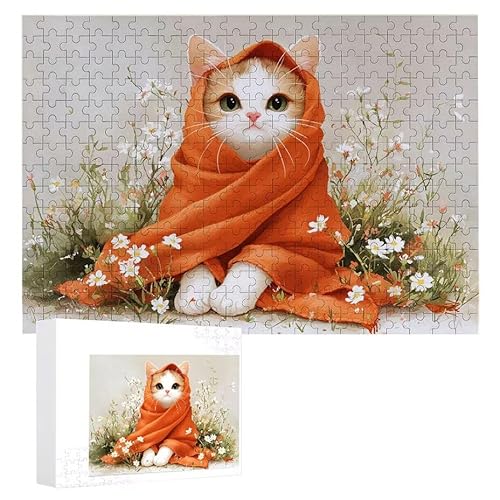 Puzzle 2000 Teile Erwachsene Kitty 100 x 70 cm, 3D Visuelle Wooden Puzzle, DIY Craft Bastelpuzzles für Heimdekoration, Geschenkbox, Familie herausforderndes Puzzles F-466 von WEISHIWE
