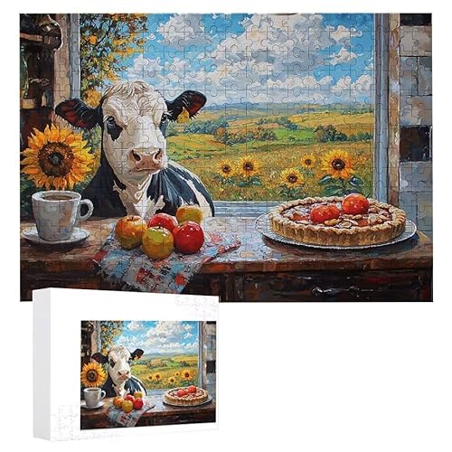 Puzzle 2000 Teile Erwachsene Milchviehbetrieb 100 x 70 cm, 3D Visuelle Wooden Puzzle, DIY Craft Bastelpuzzles für Heimdekoration, Geschenkbox, Familie herausforderndes Puzzles F-512 von WEISHIWE
