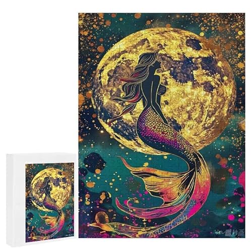 Puzzle 2000 Teile Erwachsene Mond Meerjungfrau 100 x 70 cm, 3D Visuelle Wooden Puzzle, DIY Craft Bastelpuzzles für Heimdekoration, Geschenkbox, Familie herausforderndes Puzzles F-768 von WEISHIWE