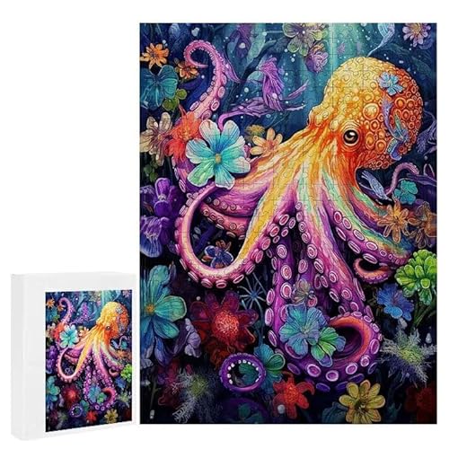Puzzle 2000 Teile Erwachsene Oktopus 100 x 70 cm, 3D Visuelle Wooden Puzzle, DIY Craft Bastelpuzzles für Heimdekoration, Geschenkbox, Familie herausforderndes Puzzles F-780 von WEISHIWE