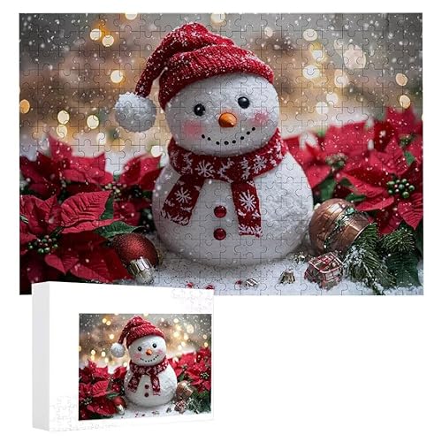 Puzzle 2000 Teile Erwachsene Schneemann 100 x 70 cm, 3D Visuelle Wooden Puzzle, DIY Craft Bastelpuzzles für Heimdekoration, Geschenkbox, Familie herausforderndes Puzzles F-728 von WEISHIWE