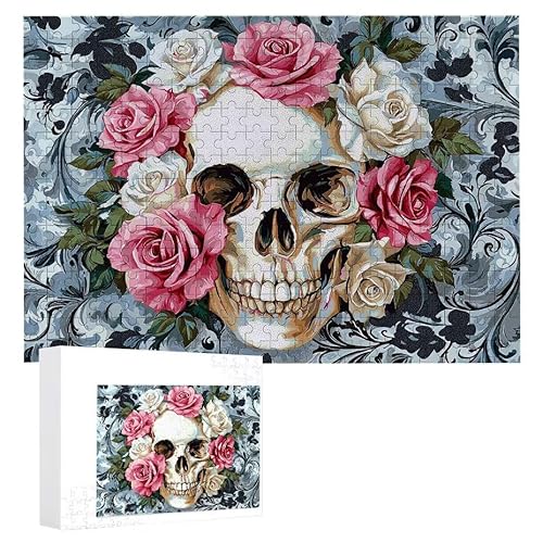 Puzzle 2000 Teile Erwachsene Skelettblüte 100 x 70 cm, 3D Visuelle Wooden Puzzle, DIY Craft Bastelpuzzles für Heimdekoration, Geschenkbox, Familie herausforderndes Puzzles F-418 von WEISHIWE