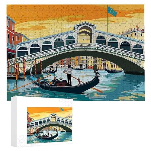 Puzzle 2000 Teile Erwachsene Venedig Wasserstadt 100 x 70 cm, 3D Visuelle Wooden Puzzle, DIY Craft Bastelpuzzles für Heimdekoration, Geschenkbox, Familie herausforderndes Puzzles F-668 von WEISHIWE