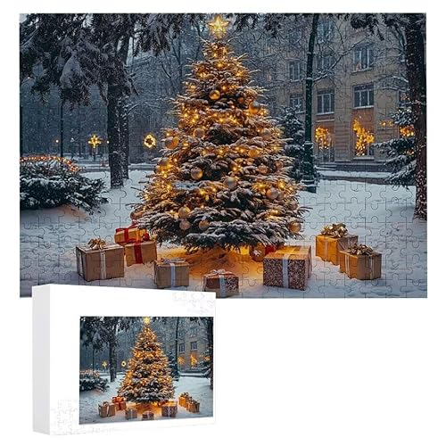 Puzzle 2000 Teile Erwachsene Weihnachtsbaum 100 x 70 cm, 3D Visuelle Wooden Puzzle, DIY Craft Bastelpuzzles für Heimdekoration, Geschenkbox, Familie herausforderndes Puzzles F-620 von WEISHIWE