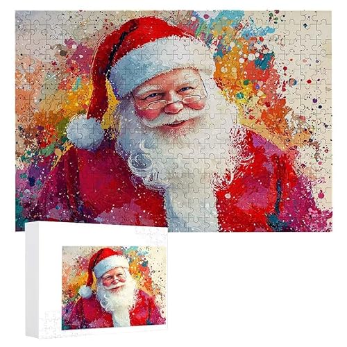 Puzzle 2000 Teile Erwachsene Weihnachtsmann 100 x 70 cm, 3D Visuelle Wooden Puzzle, DIY Craft Bastelpuzzles für Heimdekoration, Geschenkbox, Familie herausforderndes Puzzles F-610 von WEISHIWE