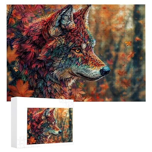 Puzzle 2000 Teile Erwachsene Wolfstiere 100 x 70 cm, 3D Visuelle Wooden Puzzle, DIY Craft Bastelpuzzles für Heimdekoration, Geschenkbox, Familie herausforderndes Puzzles F-426 von WEISHIWE