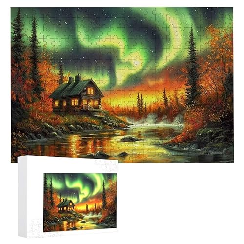 Puzzle 300 Teile Erwachsene Aurora Hut 40 x 28 cm, 3D Visuelle Wooden Puzzle, DIY Craft Bastelpuzzles für Heimdekoration, Geschenkbox, Familie herausforderndes Puzzles F-365 von WEISHIWE