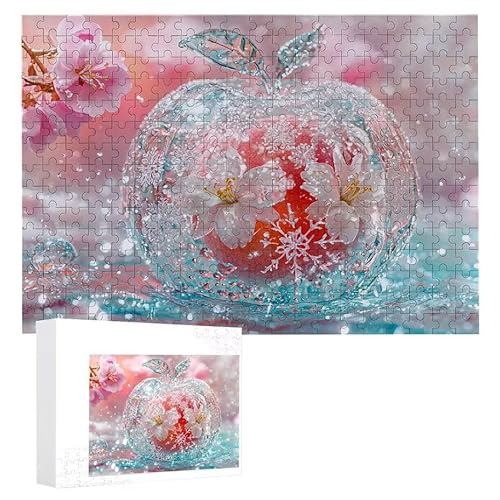 Puzzle 300 Teile Erwachsene KRYSTALÄpfel 40 x 28 cm, 3D Visuelle Wooden Puzzle, DIY Craft Bastelpuzzles für Heimdekoration, Geschenkbox, Familie herausforderndes Puzzles F-651 von WEISHIWE