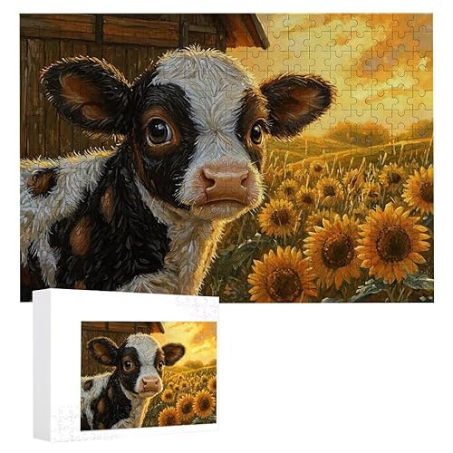 Puzzle 300 Teile Erwachsene Kuh Sonnenblume 40 x 28 cm, 3D Visuelle Wooden Puzzle, DIY Craft Bastelpuzzles für Heimdekoration, Geschenkbox, Familie herausforderndes Puzzles F-511 Puzzle 300 Teile Erwachsene Kuh Sonnenblume 40 x 28 cm, 3D Visuelle Wooden Puzzle, DIY Craft Bastelpuzzles für Heimdekoration, Geschenkbox, Familie herausforderndes Puzzles F-511 von WEISHIWE
