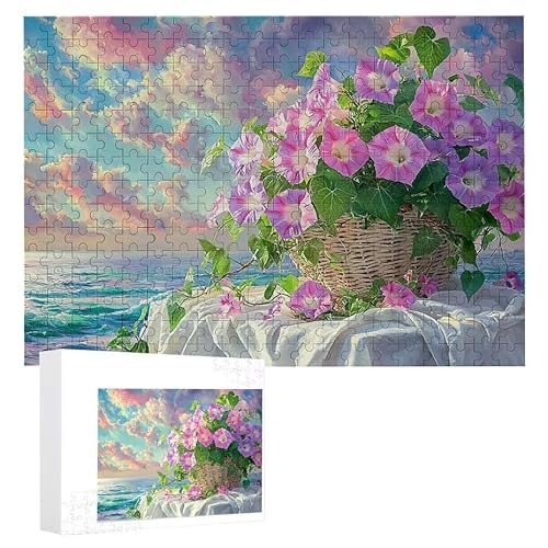 Puzzle 300 Teile Erwachsene Morgenglorreich 40 x 28 cm, 3D Visuelle Wooden Puzzle, DIY Craft Bastelpuzzles für Heimdekoration, Geschenkbox, Familie herausforderndes Puzzles F-421 von WEISHIWE