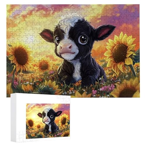 Puzzle 500 Teile Erwachsene Kuh Sonnenblume 52 x 38 cm, 3D Visuelle Wooden Puzzle, DIY Craft Bastelpuzzles für Heimdekoration, Geschenkbox, Familie herausforderndes Puzzles F-510 Puzzle 500 Teile Erwachsene Kuh Sonnenblume 52 x 38 cm, 3D Visuelle Wooden Puzzle, DIY Craft Bastelpuzzles für Heimdekoration, Geschenkbox, Familie herausforderndes Puzzles F-510 von WEISHIWE