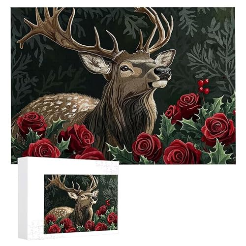 Rotwild - Puzzles für Erwachsene, Puzzle Erwachsene 200 Teile, Banksy Little Girl Street Artwork Puzzle 35 x 25 cm, Bunte DIY-Puzzles für Heimdekoration, Familienpuzzle Geschenkideen D-483 von WEISHIWE