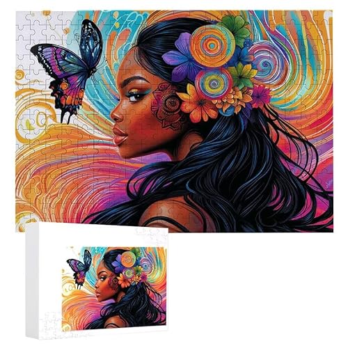 Schöne Frau - Puzzles für Erwachsene, Puzzle Erwachsene 200 Teile, Banksy Little Girl Street Artwork Puzzle 35 x 25 cm, Bunte DIY-Puzzles für Heimdekoration, Familienpuzzle Geschenkideen D-489 von WEISHIWE
