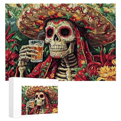 Skelett - Puzzles für Erwachsene, Puzzle Erwachsene 500 Teile, Banksy Little Girl Street Artwork Puzzle 52 x 38 cm, Bunte DIY-Puzzles für Heimdekoration, Familienpuzzle Geschenkideen D-417 Skelett - Puzzles für Erwachsene, Puzzle Erwachsene 500 Teile, Banksy Little Girl Street Artwork Puzzle 52 x 38 cm, Bunte DIY-Puzzles für Heimdekoration, Familienpuzzle Geschenkideen D-417 von WEISHIWE