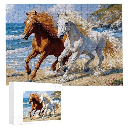 Strandpferd - Puzzles für Erwachsene, Puzzle Erwachsene 2000 Teile, Banksy Little Girl Street Artwork Puzzle 100 x 70 cm, Bunte DIY-Puzzles für Heimdekoration, Familienpuzzle Geschenkideen D-235 von WEISHIWE