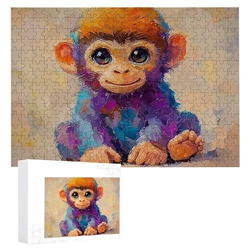Süßer Gorilla - Puzzles für Erwachsene, Puzzle Erwachsene 1500 Teile, Banksy Little Girl Street Artwork Puzzle 87 x 57 cm, Bunte DIY-Puzzles für Heimdekoration, Familienpuzzle Geschenkideen D-404 von WEISHIWE