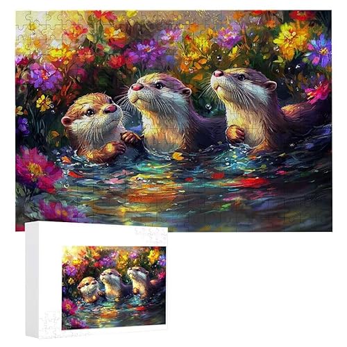 Tierische Seeotter - Puzzles für Erwachsene, Puzzle Erwachsene 2000 Teile, Banksy Little Girl Street Artwork Puzzle 100 x 70 cm, Bunte DIY-Puzzles für Heimdekoration, Familienpuzzle Geschenkideen D147 von WEISHIWE