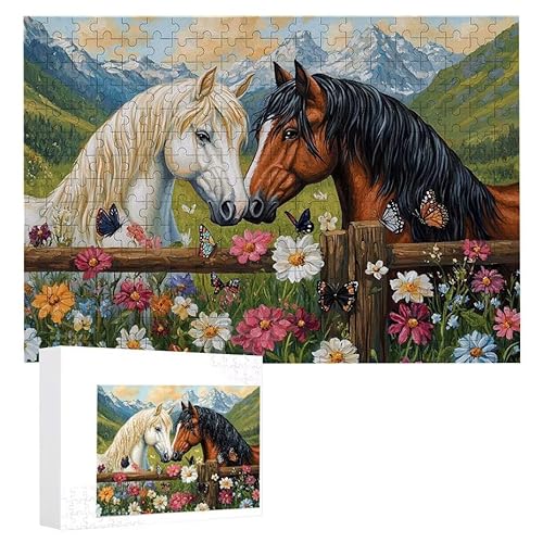 Tierpferd - Puzzles für Erwachsene, Puzzle Erwachsene 2000 Teile, Banksy Little Girl Street Artwork Puzzle 100 x 70 cm, Bunte DIY-Puzzles für Heimdekoration, Familienpuzzle Geschenkideen D-157 von WEISHIWE