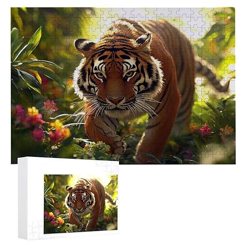 Tiger Dschungel - Puzzles für Erwachsene, Puzzle Erwachsene 1200 Teile, Banksy Little Girl Street Artwork Puzzle 75 x 50 cm, Bunte DIY-Puzzles für Heimdekoration, Familienpuzzle Geschenkideen D-437 von WEISHIWE