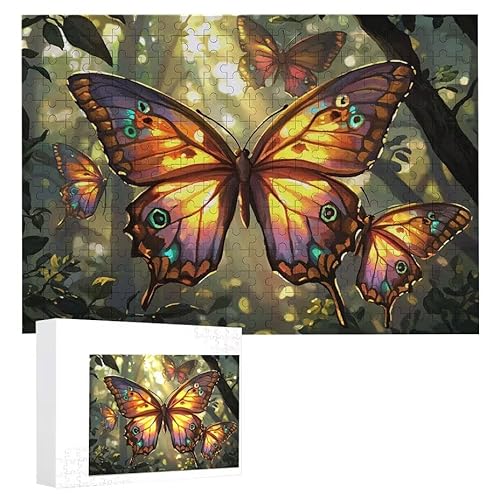 Waldschmetterling - Puzzles für Erwachsene, Puzzle Erwachsene 300 Teile, Banksy Little Girl Street Artwork Puzzle 40 x 28 cm, Bunte DIY-Puzzles für Heimdekoration, Familienpuzzle Geschenkideen D-572 von WEISHIWE